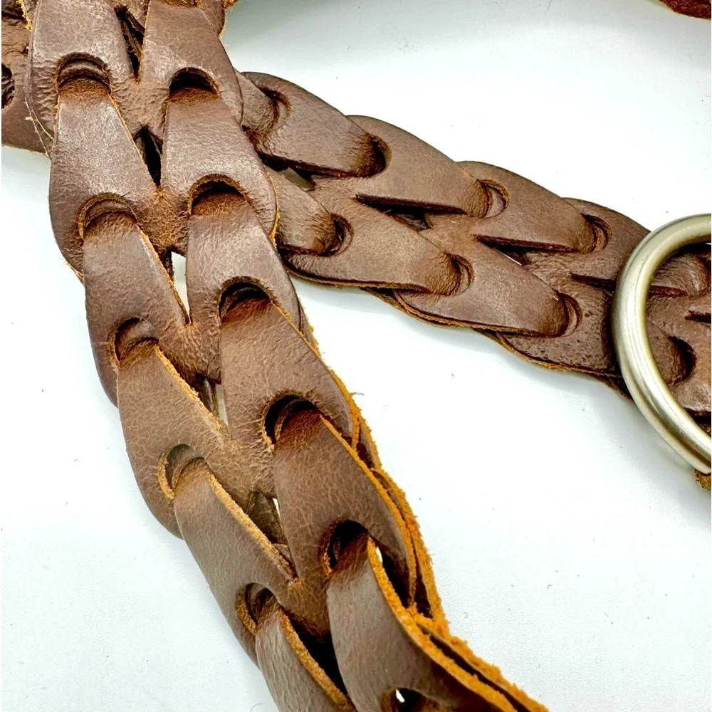 Candies Like New Italian Brown Leather Belt, L/XL‎